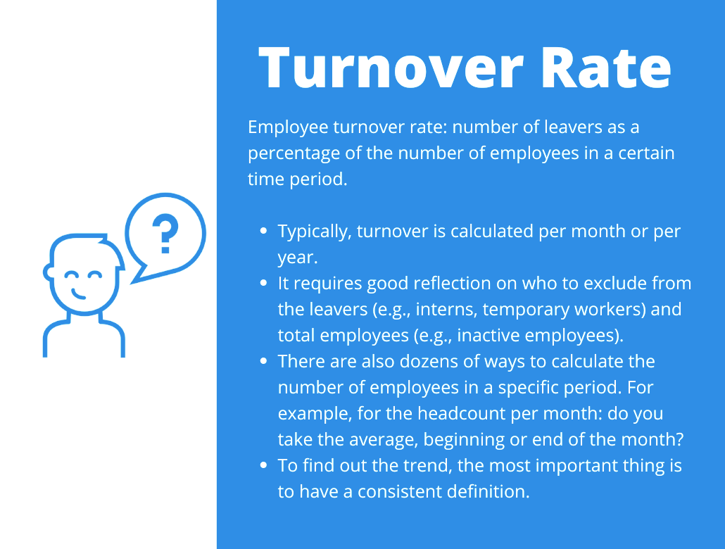 Turnover rate information box to help check if there is a great resignation