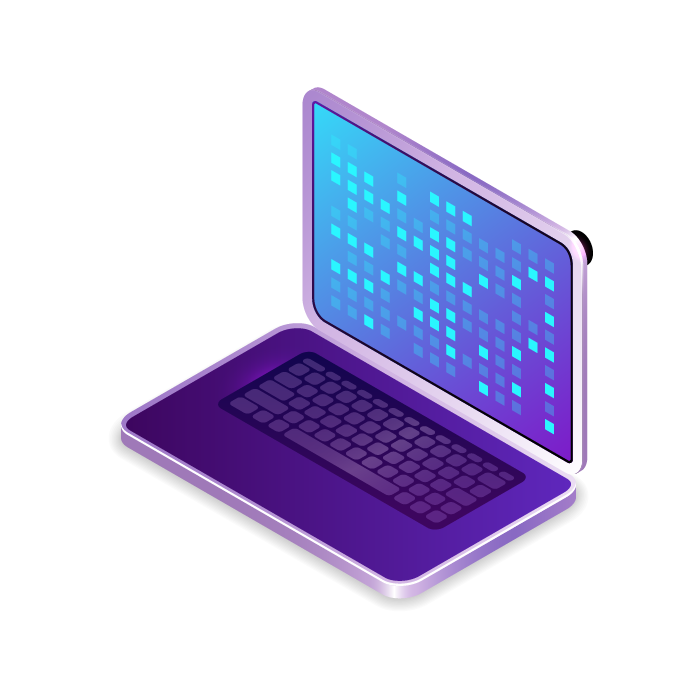 Laptop purple gradient